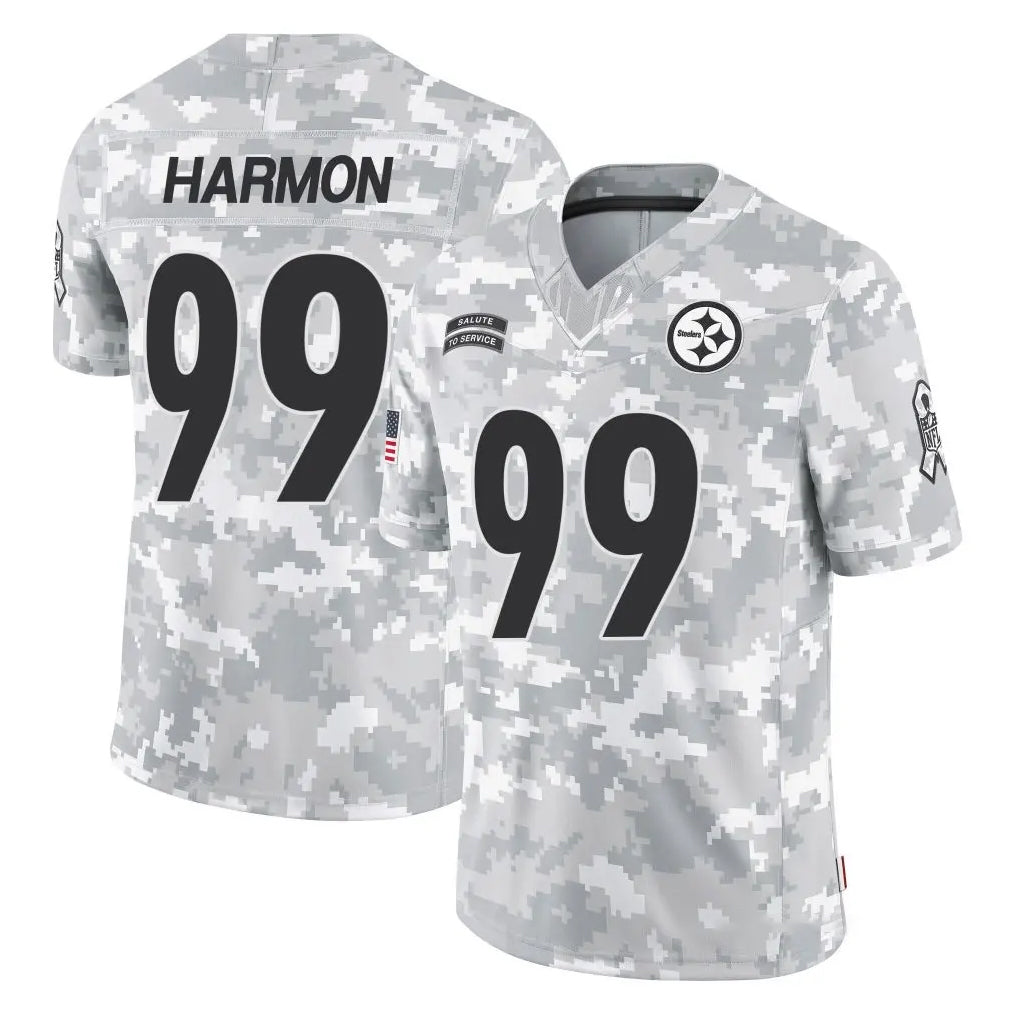Kieara P.Steelers #99 Derrick Harmon Player Arctic Camo Limited Salute To Service Home Game Stitched Jerseys