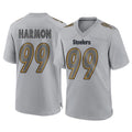 Kieara P.Steelers #99 Derrick Harmon Player Gray Atmosphere Fashion Home Game Stitched Jerseys