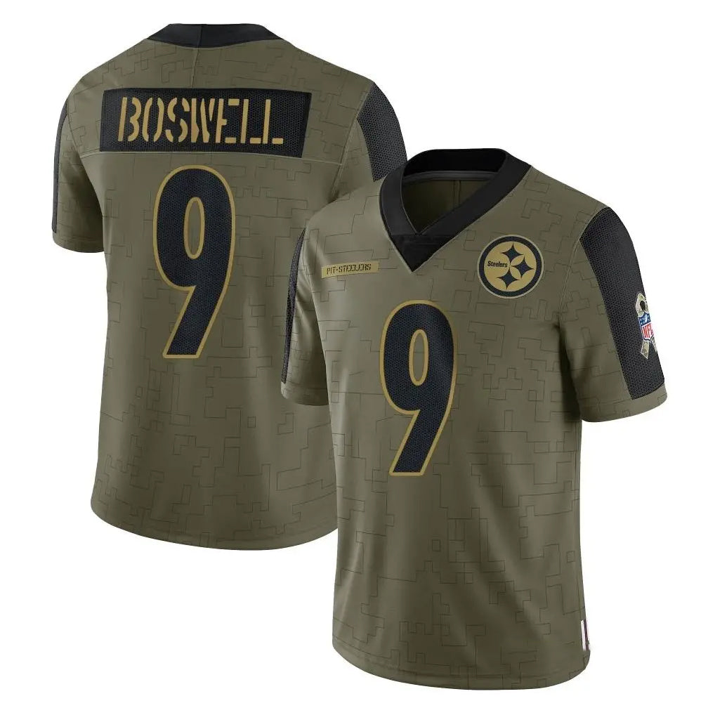 Kieara P.Steelers #9 Chris Boswell Player Olive Salute To Service Limited Game Stitched Jerseys
