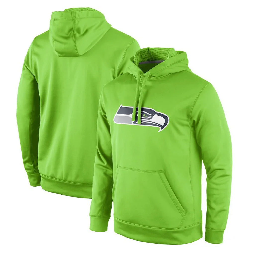 Kieara S.Seahawks Green LOGO Pullover Hoodies Game Blank Player Stitched Jerseys