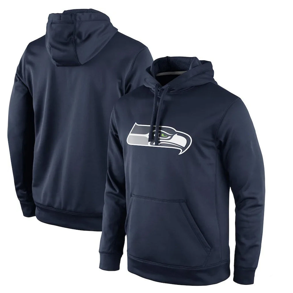 Kieara S.Seahawks Navy LOGO Pullover Hoodies Game Blank Player Stitched Jerseys