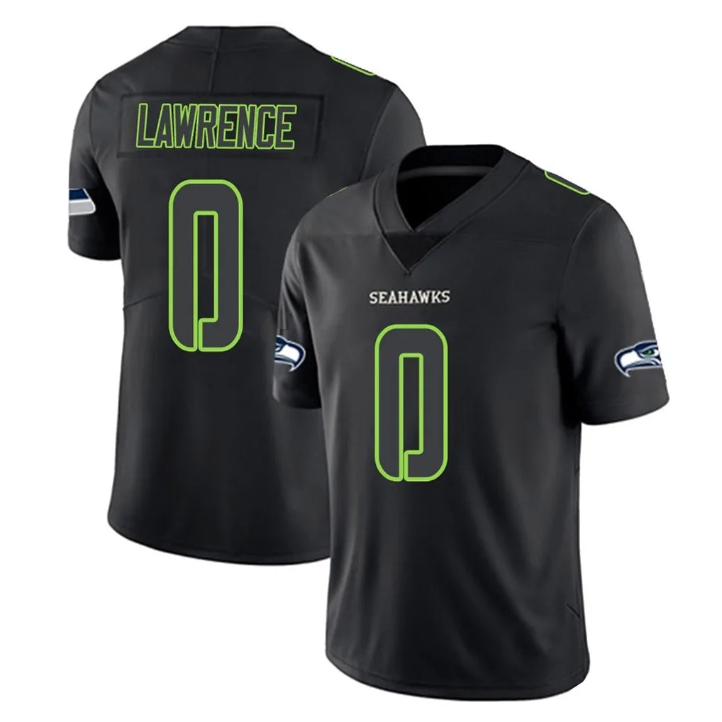 Kieara S.Seahawks #0 DeMarcus Lawrence Player Black Impact Limited Home Game Stitched Jerseys