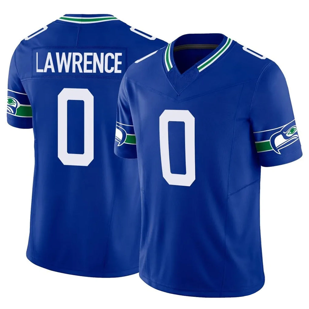 Kieara S.Seahawks #0 DeMarcus Lawrence Player Royal Limited Throwback Vapor F.U.S.E. Home Game Stitched Jerseys