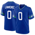 Kieara S.Seahawks #0 DeMarcus Lawrence Player Royal Throwback Home Game Stitched Jerseys