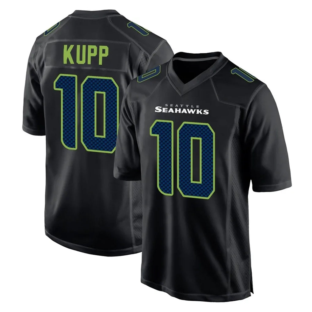 Kieara S.Seahawks #10 Cooper Kupp Player Black Limited Fashion Home Game Stitched Jerseys