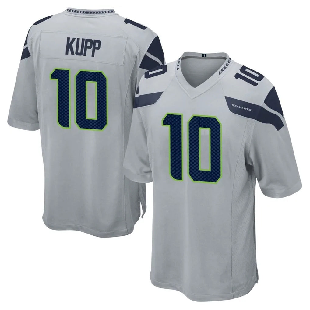 Kieara S.Seahawks #10 Cooper Kupp Player Gray Home Game Stitched Jerseys