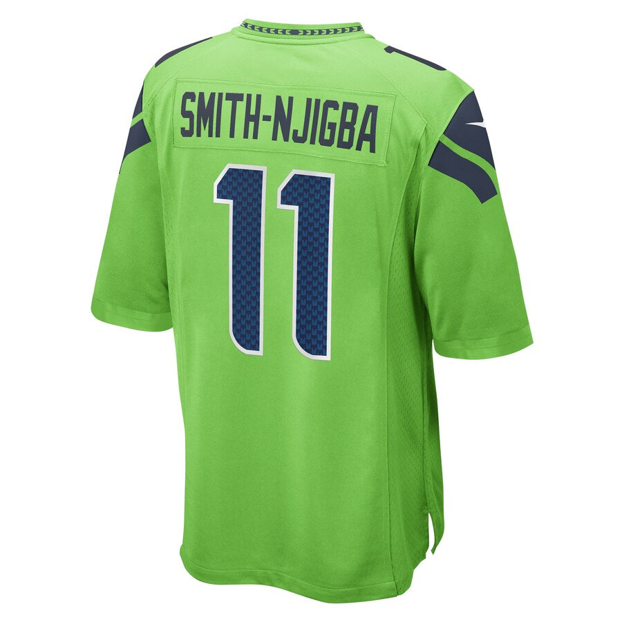 Kieara S.Seahawks #11 Jaxon Smith-Njigba Neon Green Game Stitched Jerseys