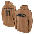 Kieara S.Seahawks #11 Jaxon Smith-Njigba Player Brown Limited Salute to Service Pullover Hoodies Game Stitched Jerseys
