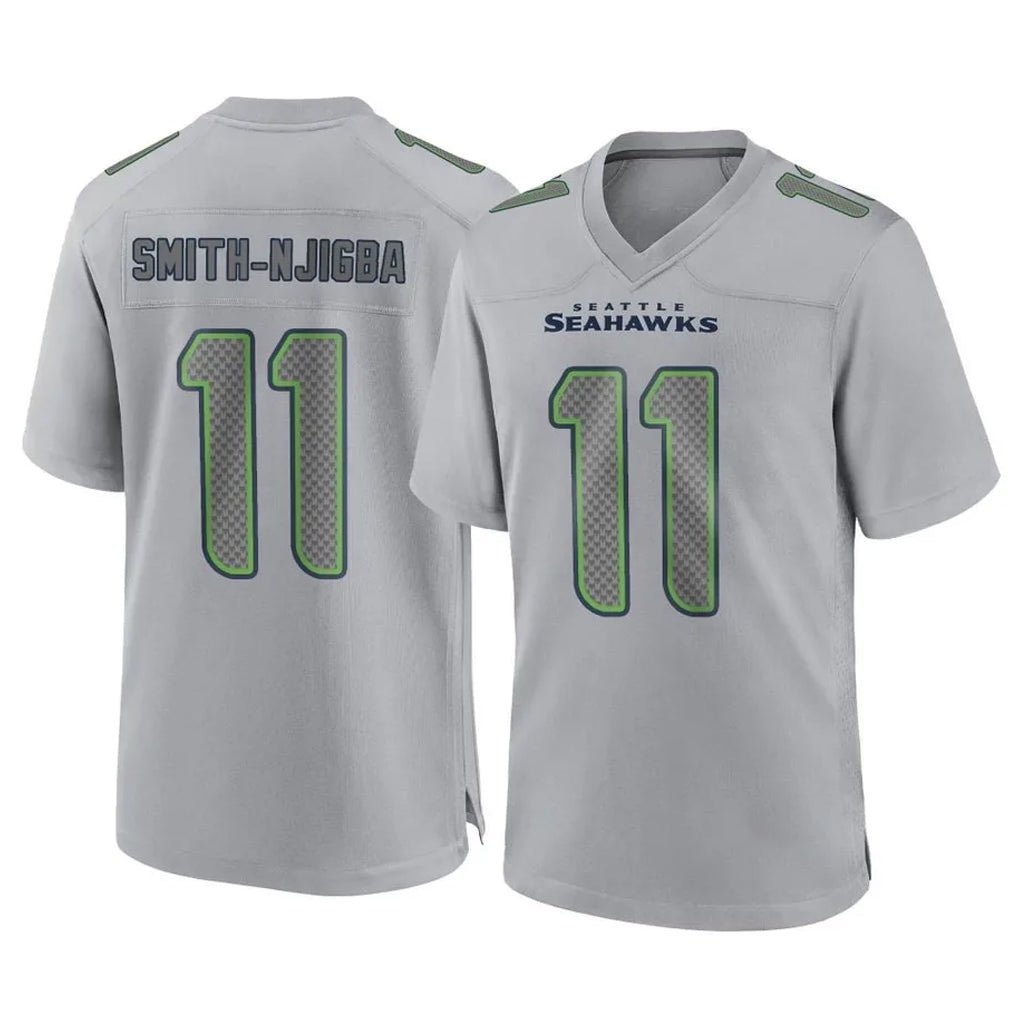 Kieara S.Seahawks #11 Jaxon Smith-Njigba Player Gray Atmosphere Fashion Home Game Stitched Jerseys