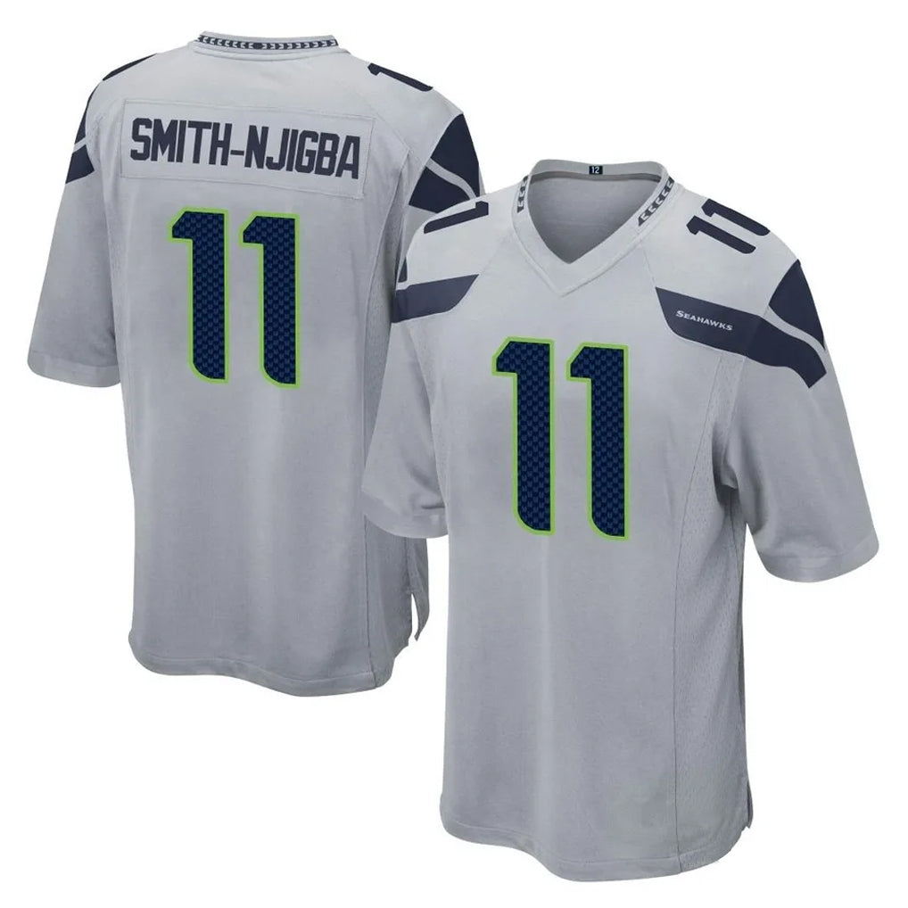 Kieara S.Seahawks #11 Jaxon Smith-Njigba Player Gray Home Game Stitched Jerseys