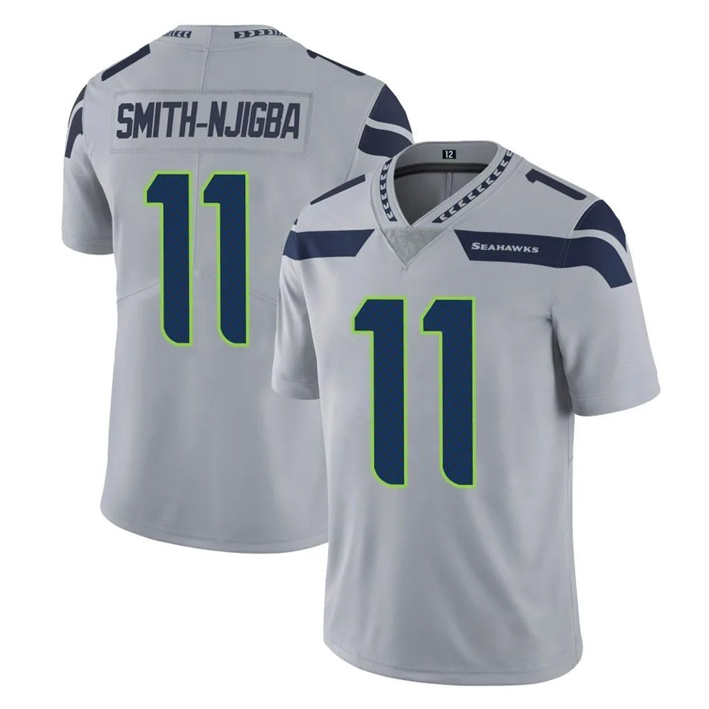 Kieara S.Seahawks #11 Jaxon Smith-Njigba Player Gray Limited Vapor Untouchable Home Game Stitched Jerseys