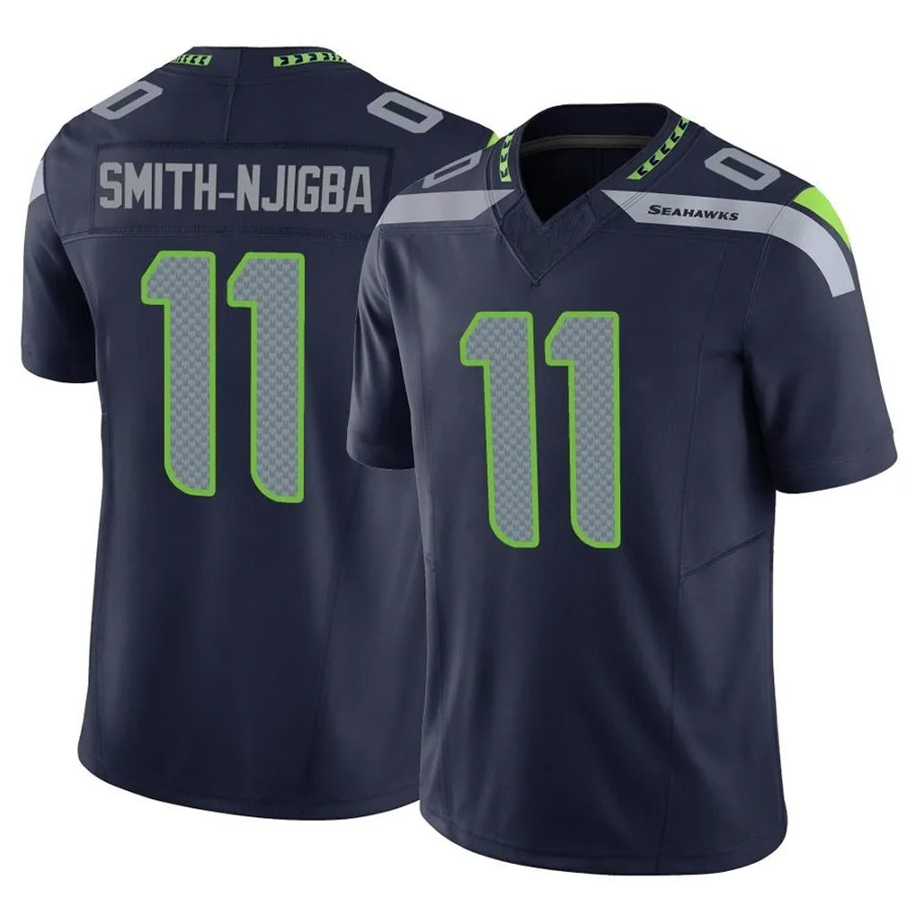 Kieara S.Seahawks #11 Jaxon Smith-Njigba Player Navy Limited Vapor F.U.S.E. Home Game Stitched Jerseys