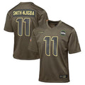 Kieara S.Seahawks #11 Jaxon Smith-Njigba Player Olive Salute to Service Game Stitched Jerseys