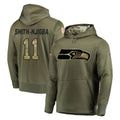 Kieara S.Seahawks #11 Jaxon Smith-Njigba Player Olive Salute to Service Pullover Hoodie Home Game Stitched Jerseys