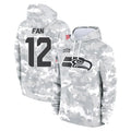 Kieara S.Seahawks #12 12th Fan Player Arctic Camo Limited Salute to Service Pullover Hoodies Game Stitched Jerseys