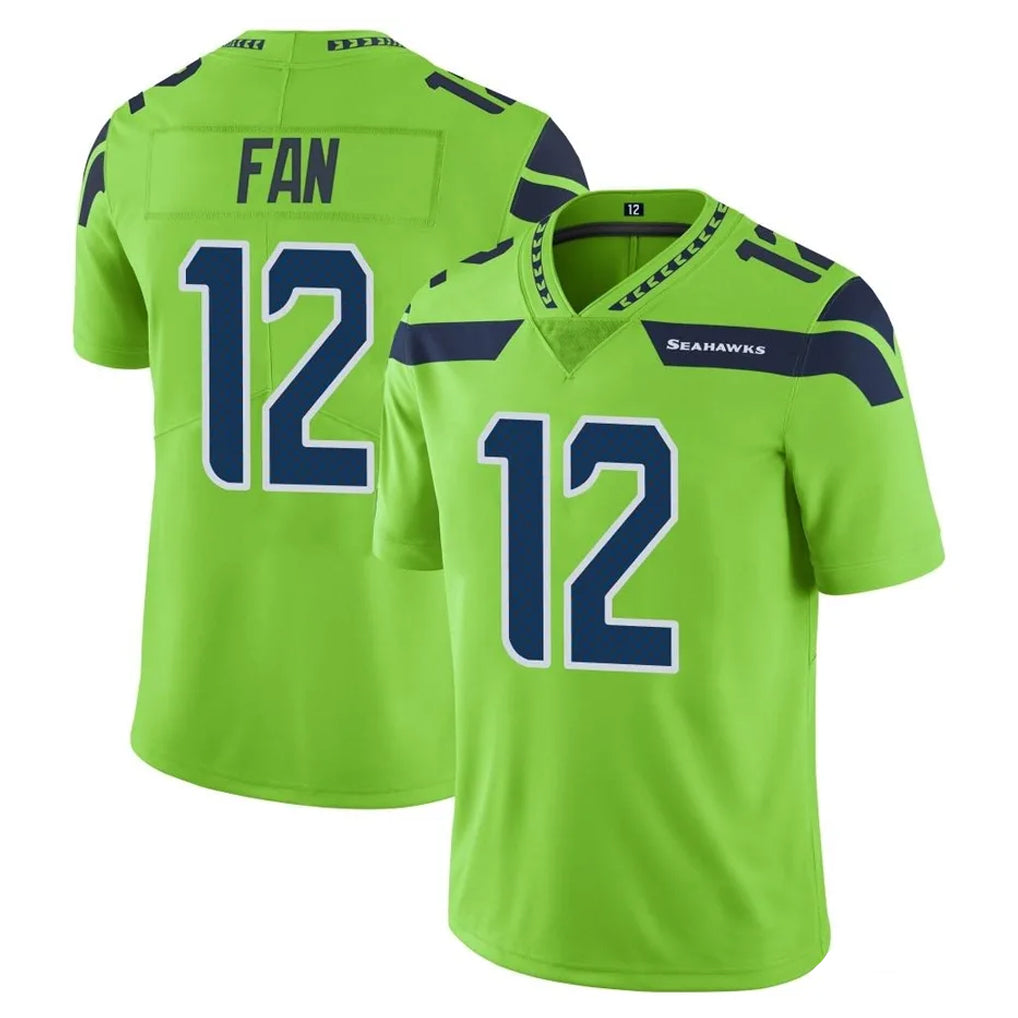 Kieara S.Seahawks #12 12th Fan Player Green Limited Color Rush Home Game Stitched Jerseys