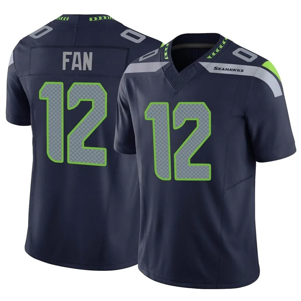 Kieara S.Seahawks #12 12th Fan Player Navy Limited Vapor F.U.S.E. Home Game Stitched Jerseys