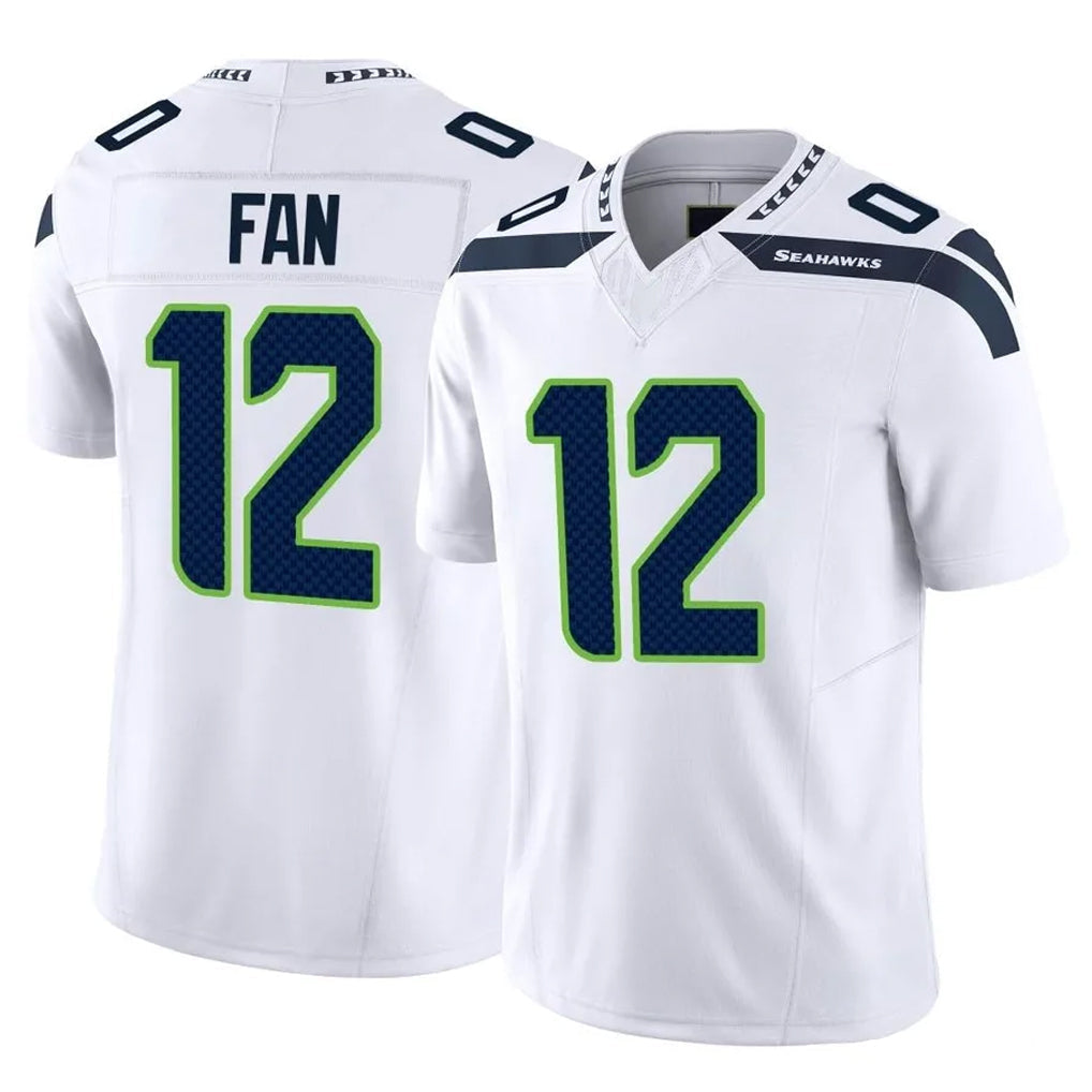 Kieara S.Seahawks #12 12th Fan Player White Limited Vapor F.U.S.E. Home Game Stitched Jerseys
