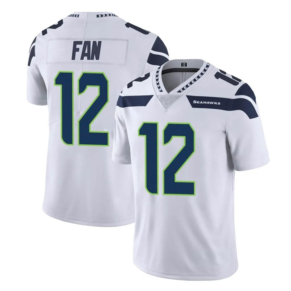 Kieara S.Seahawks #12 12th Fan Player White Limited Vapor Untouchable Home Game Stitched Jerseys