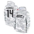 Kieara S.Seahawks #14 Sam Darnold Player Arctic Camo Limited Salute to Service Pullover Hoodies Game Stitched Jerseys