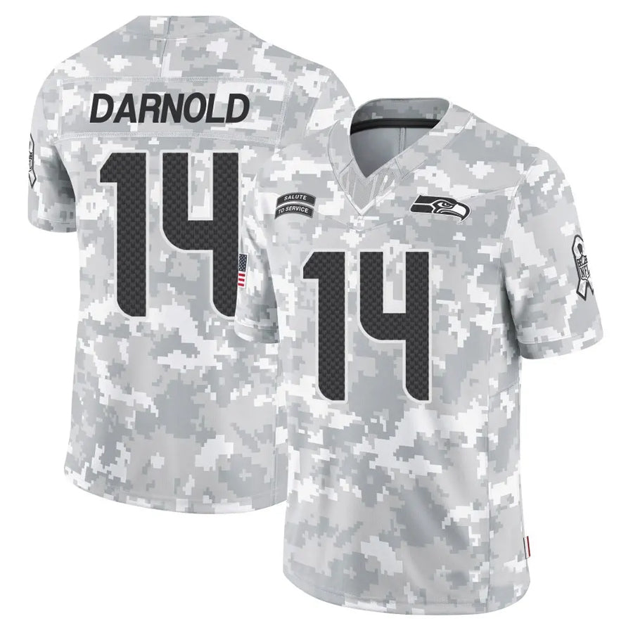 Kieara S.Seahawks #14 Sam Darnold Player Arctic Camo Salute to Service Limited Football Jerseys