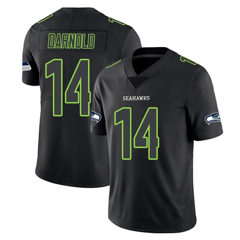 Kieara S.Seahawks #14 Sam Darnold Player Black Impact Limited Home Game Stitched Jerseys