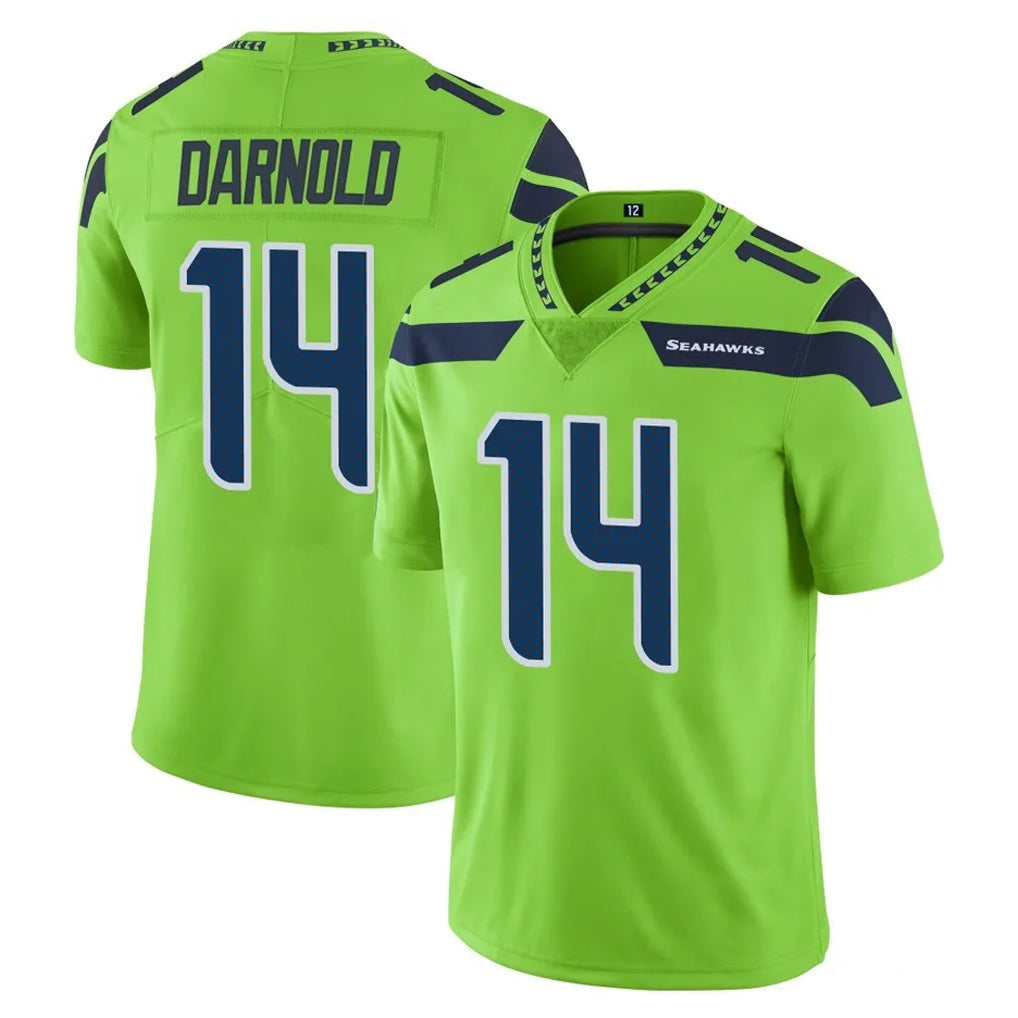 Kieara S.Seahawks #14 Sam Darnold Player Green Limited Color Rush Home Game Stitched Jerseys