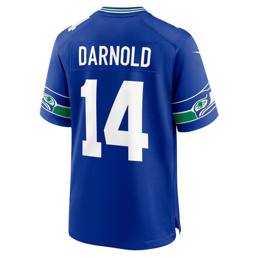 Kieara S.Seahawks #14 Sam Darnold Player Royal Alternate Game Football Jerseys