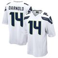Kieara S.Seahawks #14 Sam Darnold Player White Home Game Football Jerseys