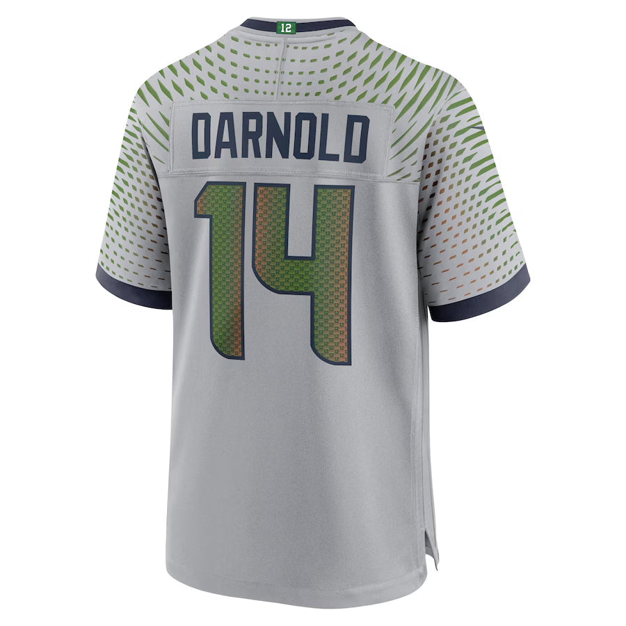 Kieara S.Seahawks #14 Sam Darnold Player Wolf Gray Rivalries Collection Game Football Jerseys