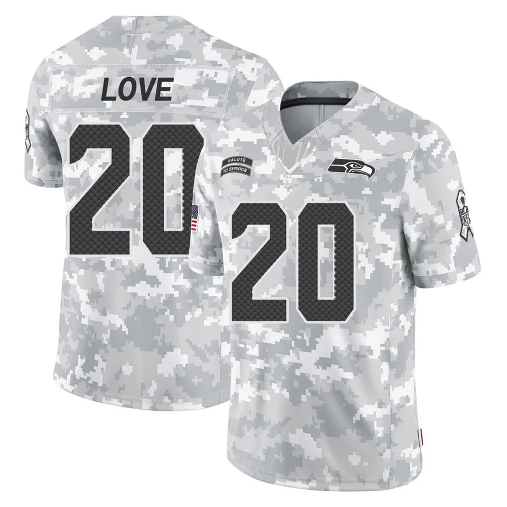 Kieara S.Seahawks #20 Julian Love Player Arctic Camo Limited Salute To Service Home Game Stitched Jerseys