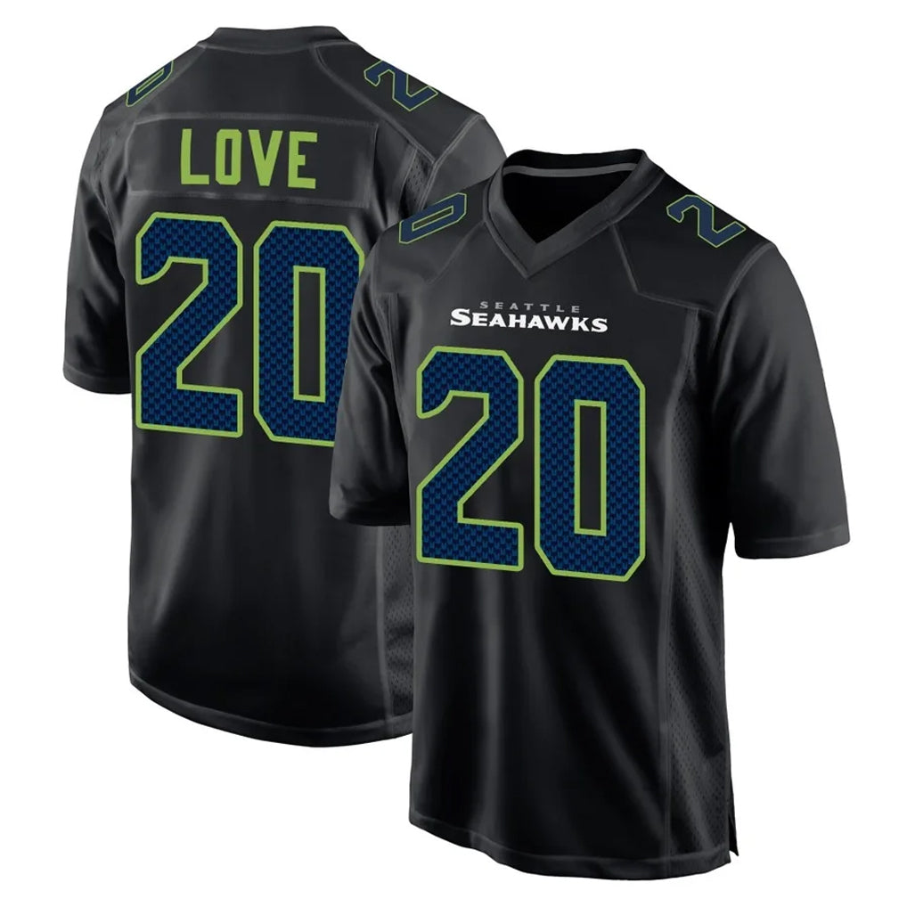 Kieara S.Seahawks #20 Julian Love Player Black Limited Fashion Home Game Stitched Jerseys