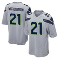 Kieara S.Seahawks #21 Devon Witherspoon Player Gray Home Game Stitched Jerseys