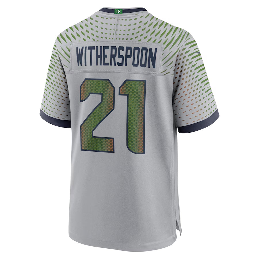 Kieara S.Seahawks #21 Devon Witherspoon Player Gray Rivalries Collection Game Stitched Jerseys