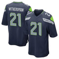 Kieara S.Seahawks #21 Devon Witherspoon Player Navy Home Game Stitched Jerseys