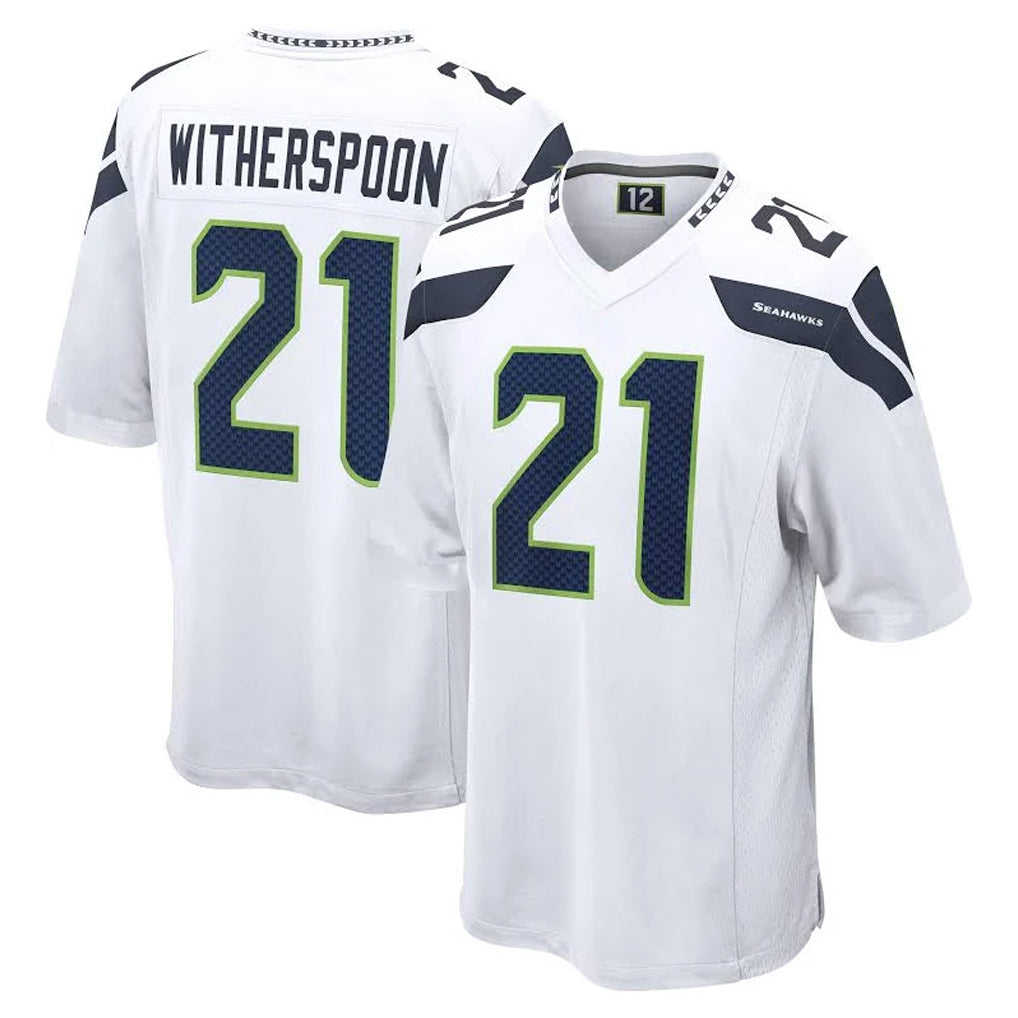 Kieara S.Seahawks #21 Devon Witherspoon Player White Home Game Stitched Jerseys
