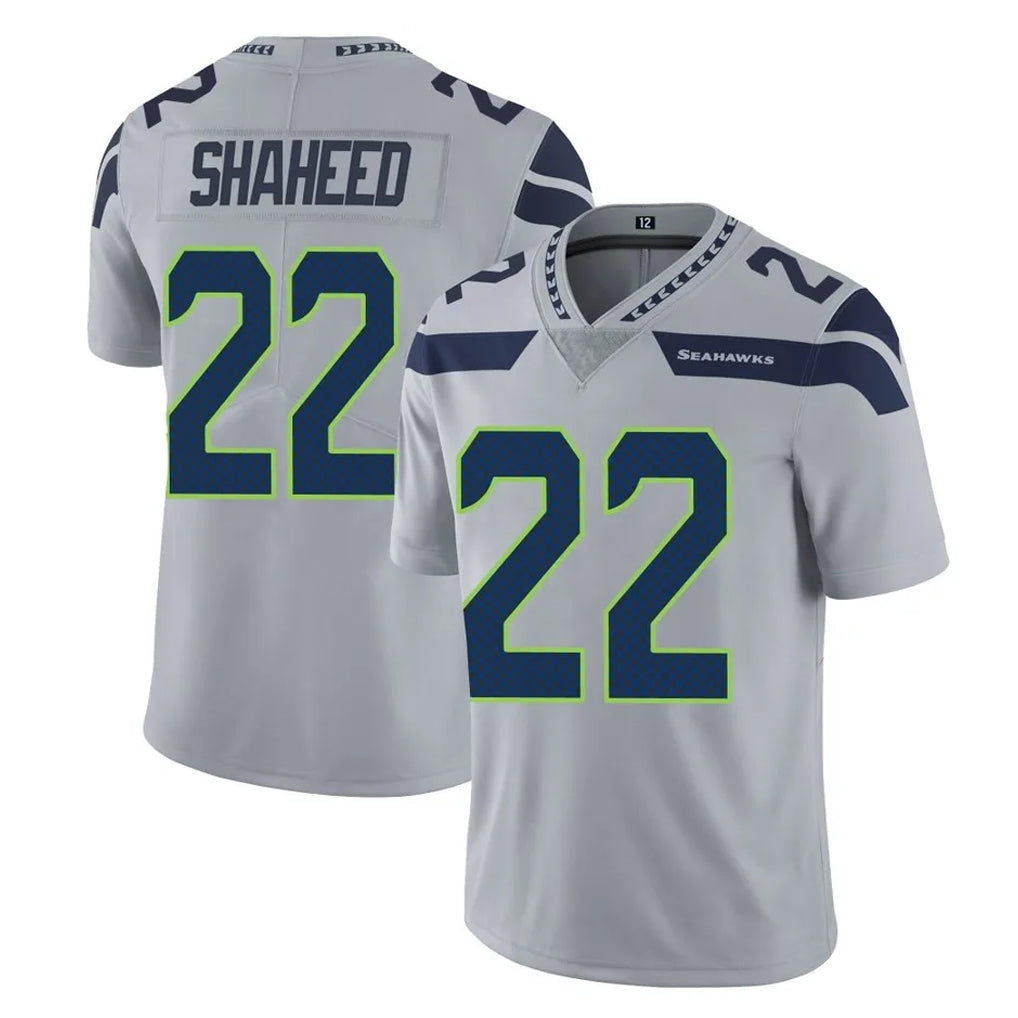 Kieara S.Seahawks #22 Rashid Shaheed Player Gray Limited Vapor Untouchable Home Game Stitched Jerseys