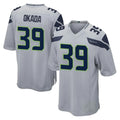 Kieara S.Seahawks #39 Ty Okada Player Gray Home Game Stitched Jerseys