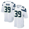 Kieara S.Seahawks #39 Ty Okada Player White Home Game Stitched Jerseys
