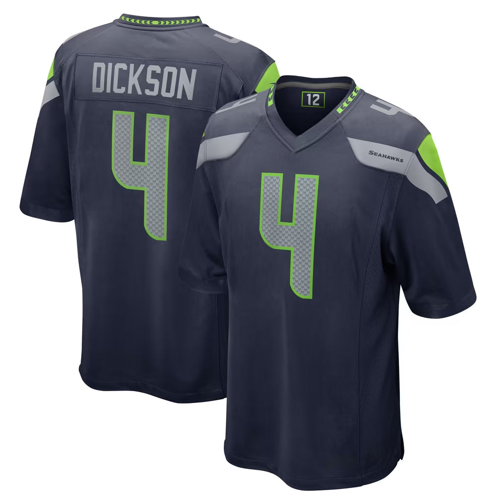 Kieara S.Seahawks #4 Michael Dickson Player Navy Home Game Stitched Jerseys