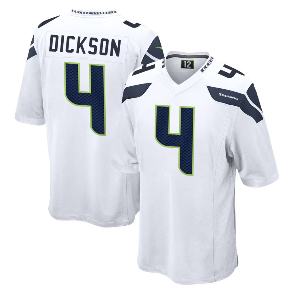 Kieara S.Seahawks #4 Michael Dickson Player White Home Game Stitched Jerseys