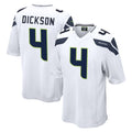 Kieara S.Seahawks #4 Michael Dickson Player White Home Game Stitched Jerseys