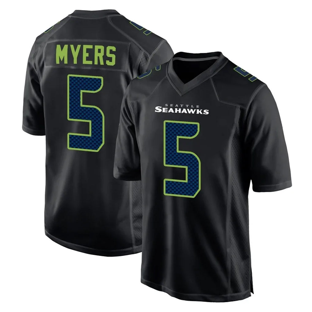Kieara S.Seahawks #5 Jason Myers Player Black Limited Fashion Home Game Stitched Jerseys