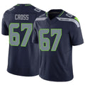 Kieara S.Seahawks #67 Charles Cross Player Navy Limited Vapor F.U.S.E. Home Game Stitched Jerseys