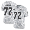 Kieara S.Seahawks #72 Abraham Lucas Player Arctic Camo Limited Salute To Service Home Game Stitched Jerseys