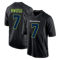 Kieara S.Seahawks #7 Uchenna Nwosu Player Black Limited Fashion Home Game Stitched Jerseys