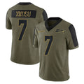 Kieara S.Seahawks #7 Uchenna Nwosu Player Olive Salute To Service Limited Game Stitched Jerseys