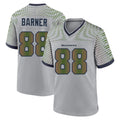 Kieara S.Seahawks #88 AJ Barner Player Grey 2025 Rivalries Collection Home Game Stitched Jerseys