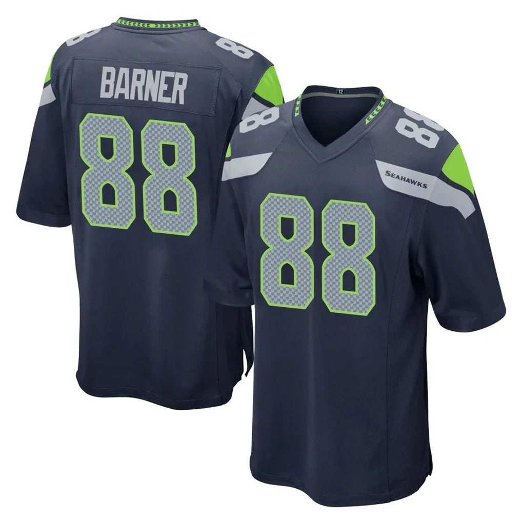 Kieara S.Seahawks #88 AJ Barner Player Navy Home Game Stitched Jerseys
