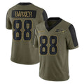 Kieara S.Seahawks #88 AJ Barner Player Olive Salute To Service Limited Game Stitched Jerseys